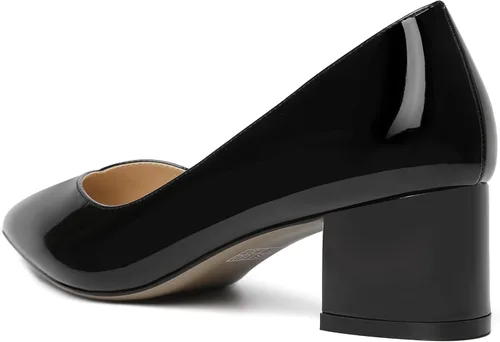 Vista 7 de AMBELIGHT Zapatos de tacón bajo grueso para mujer, con puntera puntiaguda, de 2 pulgadas