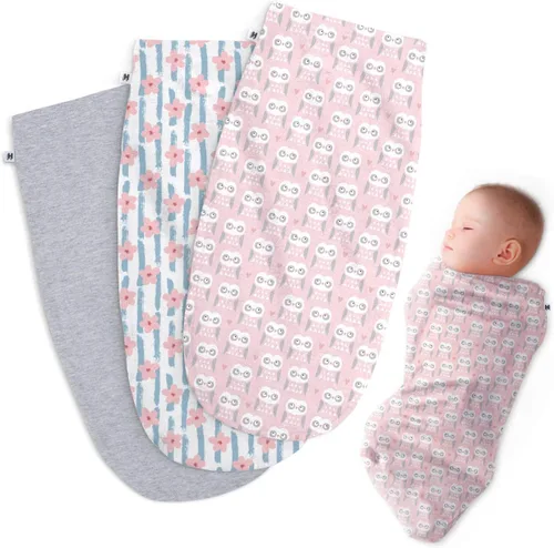 Vista 12 de Henry Hunter - Saco de envolver para bebé, The Simple Swaddle Pañales de algodón elástico suave para recién nacidos Pañales de bebé de 0 a 3