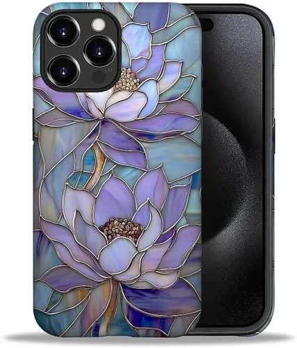 Vista 94 de ZHEGAILIAN Funda para iPhone 11, carcasa dura a prueba de golpes + silicona suave 2 en 1 híbrida, parachoques a prueba de caídas - Vidrio manchado