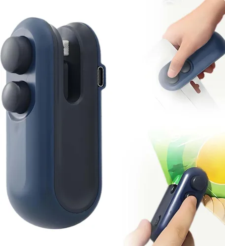 Vista 9 de Sellador de Bolsas Mini con Cortador y Imán, 2026 Nuevo Sellador al Vacío Portátil Recargable de Mano, Sellador de Bolsas de Comida, Máquina