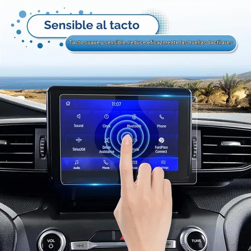 Vista 5 de Protector de pantalla Explorer 2020-2023 2024 para Ford Explorer (Base/XLT/ST-Line/Limited/Timberline) Pantalla táctil de 8 pulgadas, vidrio