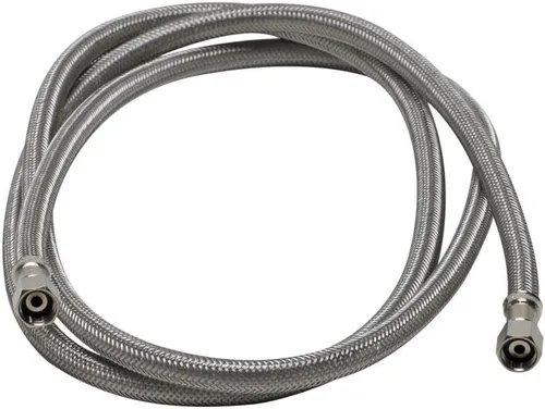 Vista 3 de Fluidmaster Conector para máquina de hielo 12IM60, acero inoxidable trenzado, rosca de compresión de 1/4 x rosca de compresión de 1/4, 5 pies