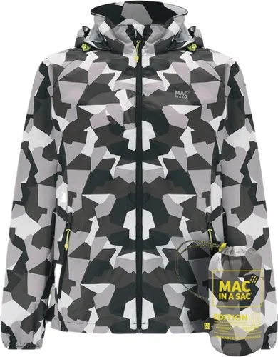Vista 7 de Mac in a Sac Origin Women’s Packable Rain Jacket Hooded Edición Blue Camo