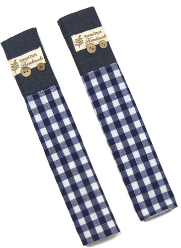 Vista 3 de DGZENTEX Chenhon - Funda para manija de nevera que atrapa goteos, protector de tela de puerta, (1 par) (azul)