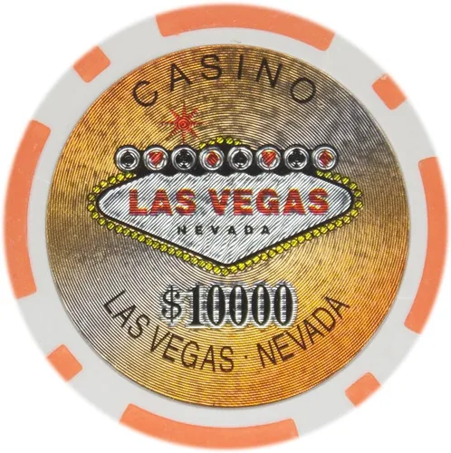 Vista 11 de Brybelly Las Vegas Casino Poker Chip Heavy 0.49 oz Clay Composite – Paquete de 50