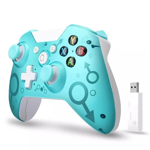 Vista 2 de JUDEAN Wireless Controller For Xbox SeriesS, Xbox One And Windows Pc Built-In Dual Vibration (Blue Pattern)
