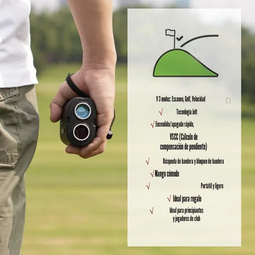 Vista 7 de Gogogo Sport Vpro GS03 - Telémetro láser para golf o caza, 1000/1200 yardas, buscador láser de rango con aumento de 6x de vista ultra clara