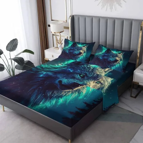 Vista 8 de Bear Sheets - Juego de sábanas de tamaño individual, sábanas de microfibra suave, bolsillo profundo, sábanas y fundas de almohada estampadas sin