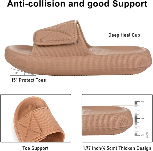 Vista 6 de kihutor Cloud Slides For Women and Men, Pillow Slippers Bathroom Slides, Soft Comfy Thick Sole Sandals Quick Drying Pillow Slides