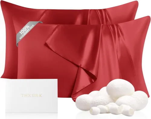Vista 60 de THXSILK Funda de almohada 100% seda de morera para la salud del cabello y la piel, funda de almohada suave y lisa de 22 momme con cremallera oculta