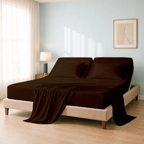 Vista 16 de Cottingon Juego de sábanas Queen de 4 piezas para camas ajustables, 100% algodón egipcio de 28 pulgadas, hojas flexibles para dormir con números