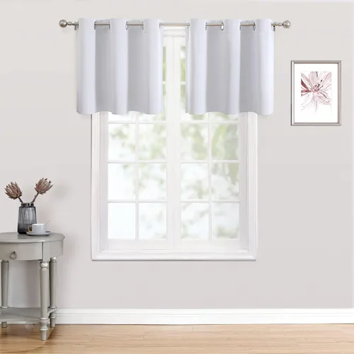 Vista 73 de ChrisDowa - Cortinas cortas para ventana de 40 pulgadas para dormitorio - Cortinas cortas con ojales y aislamiento térmico para oscurecer