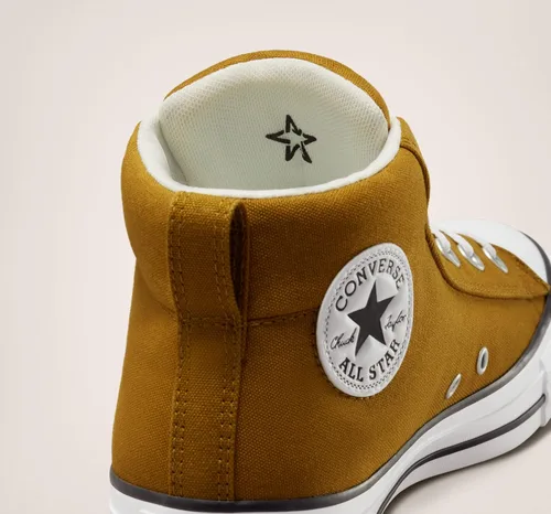 Vista 7 de Converse Chuck Taylor All Star Street Mid Lona unisex color trigo oscuroblanconegro