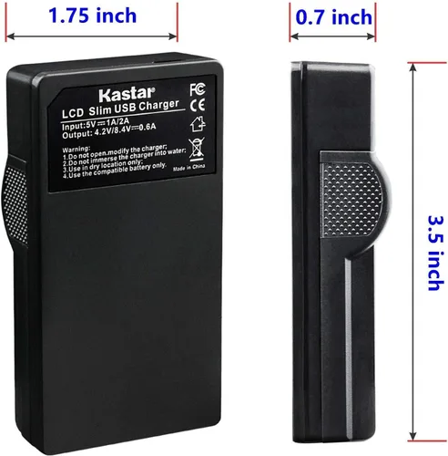 Vista 4 de Kastar Paquete de 4 baterías NP-W235 y cargador USB LCD compatibles con batería Fujifilm NP-W235 NPW235, cargador de batería Fujifilm BC-W235