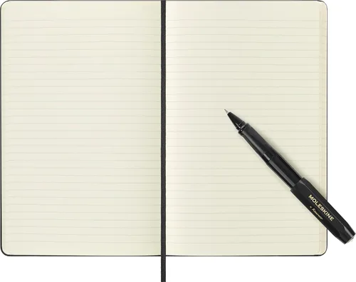 Vista 5 de Moleskine - Kit creativo esencial, tapa dura, grande (5 x 8.25 pulgadas), contiene cuaderno a rayas grandes y bolígrafo Moleskine x Kaweco, negro