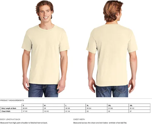 Vista 6 de Camisa C1717 Comfort Colors 6.1 oz Camiseta teñida