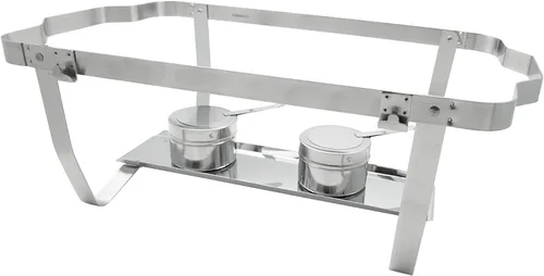 Vista 4 de Winco Chafer Clásico con Soporte Plegable, 8 Cuartos