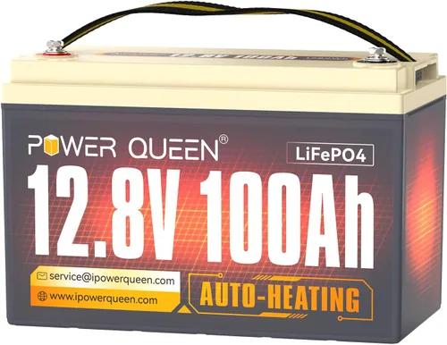 Vista 14 de Power Queen Batería de litio Bluetooth de 24 V 125 Ah con autocalentamiento, motor de arrastre LiFePO4, tamaño mini, protección a baja temperatura