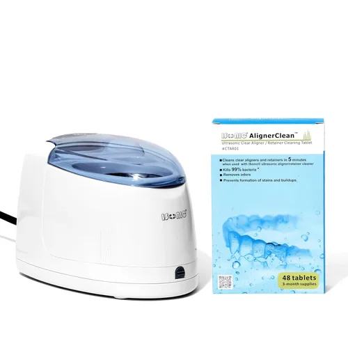 Vista 9 de iSonic Limpiador ultrasónico de dentadura/alineador/retenedor para todos los aparatos dentales y de la apnea del sueño (F3900)
