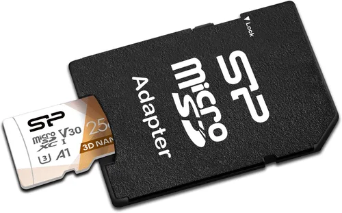 Vista 2 de Silicon Power - Tarjeta micro SD de 256 GB U3 SDXC hasta 100 MB/s de alta velocidad con adaptador para Nintendo-Switch, cámaras y drones