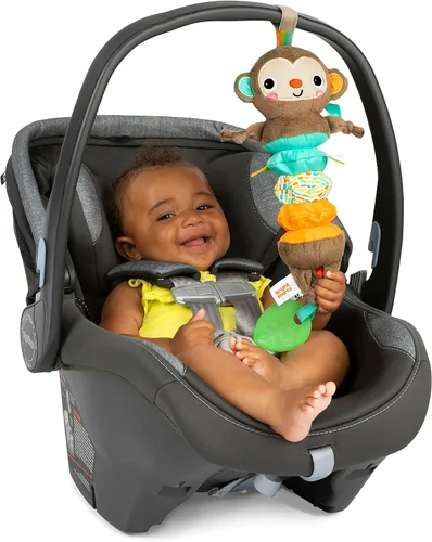 Vista 3 de Bright Starts Pull, Play & Boogie - Juguete de actividad musical para cochecito - Mono, unisex, recién nacido +