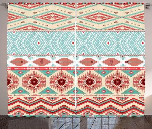 Vista 10 de Lunarable Cortinas con estampado de madera, tablones rústicos desgastados a la antigua, cabaña de verano, playa, temática costera, sala de estar
