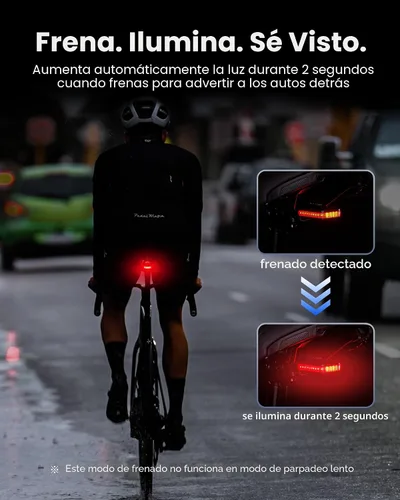 Vista 7 de Luz Trasera de Bicicleta Ravemen CL01, Luz Trasera de Bicicleta de Ángulo Amplio de 300° para Conducción Nocturna, Accesorios de Seguridad