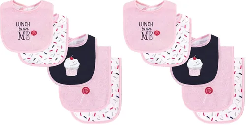 Vista 12 de Hudson Baby Conjunto unisex de babero de rizo de algodón y paño para eructos, talla única