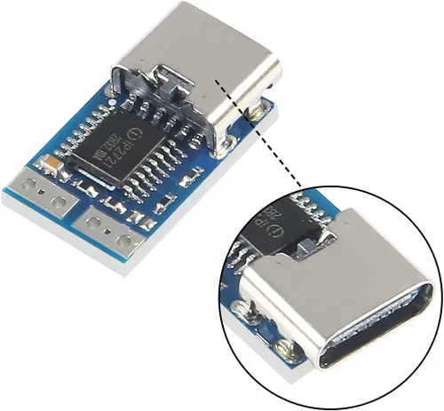 Vista 4 de AITRIP 5 unidades PDC004-PD PD Módulo señuelo de señuelo, USB-C PD 12 V CC módulo de disparo de potencia de voltaje fijo 5A Tipo-C entrada hembra