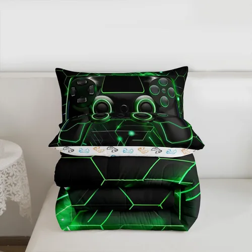 Vista 97 de Erosebridal Juego de edredón de hojas de cannabis, juego de ropa de cama de marihuana con estampado colorido de plantas, decoración bohemia de 2