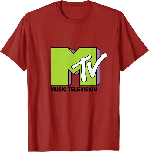 Vista 44 de Camiseta de tratamiento de relleno con logotipo MTV verde lima y morado, Negro, S Azul Marino