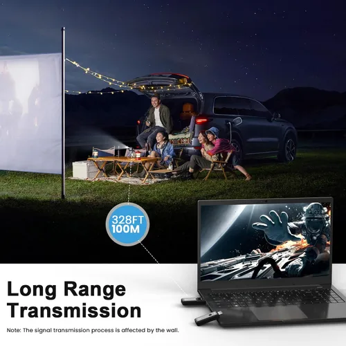 Vista 5 de Transmisor y receptor HDMI inalámbrico de 328 pies/328.1 ft, kit de extensor HDMI inalámbrico, Plug & Play, soporte de decodificación 4K 2.4/5G