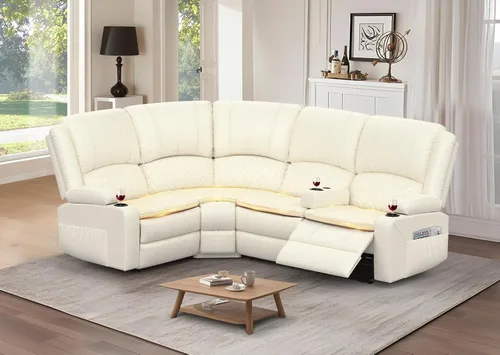 Vista 26 de Yolsali Sofá reclinable, sofá reclinable manual de 3 plazas con cojín de 2 niveles, sofás reclinables para sala de estar con consola removible
