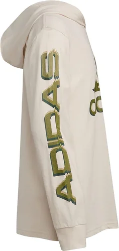 Vista 2 de adidas Camiseta de manga larga con capucha de camuflaje lineal para niño