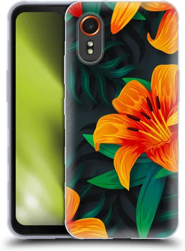 Vista 10 de Head Case Designs Officially Licensed Haroulita Blue Red Ethnic Pattern Soft Gel Case Compatible with Samsung Galaxy Xcover7 5G