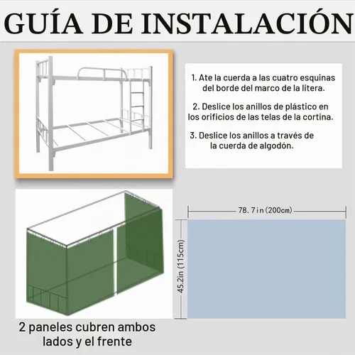 Vista 2 de Lindas cortinas de litera de tela de privacidad para niñas de fondo, 2 paneles, árbol rosa