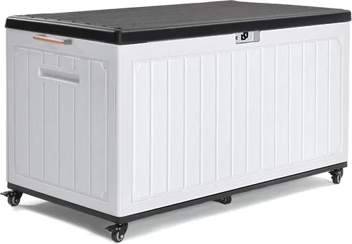 Vista 19 de [Usado] YITAHOME Caja de cubierta para exteriores de 35 galones, caja de almacenamiento impermeable con cerradura, contenedor de almacenamiento