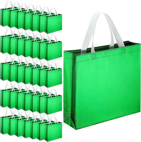 Vista 13 de Eccliy 60 bolsas de regalo reutilizables con asas para dama de honor, boda, color negro