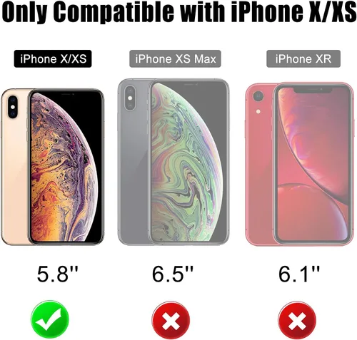 Vista 2 de Beasyjoy Funda de metal para iPhone Xs iPhone X/10, resistente al agua, resistente, protección de cuerpo completo, a prueba de golpes, resistente