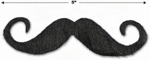 Vista 3 de Manubrio Beistle Hairy'stache, 5 pulgadas, color negro, 1 pieza, Negro