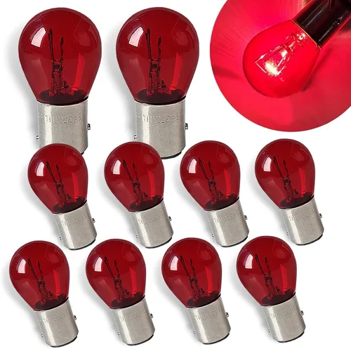 Vista 7 de 10 bombillas 1157, bombilla de luz trasera de freno alta y baja, bombilla P21/5W S25 2057 2357 7528 BAY15D, bombilla de repuesto para luz de señal