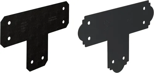 Vista 3 de Simpson Strong-Tie APVT6 Outdoor Accents Avant Collection ZMAX, correa en T negra con recubrimiento en polvo para 6x6 (paquete de 8)