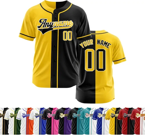 Vista 15 de Camiseta de béisbol personalizada con número de nombre cosido o impreso, camiseta de béisbol para hombres, mujeres, jóvenes, camiseta de béisbol