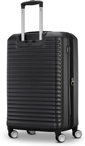 Vista 3 de American Tourister Stratum 3.0, aprobado por aerolíneas, equipaje rígido duradero, se expande 1.5", mango ajustable RightHeight, Negro