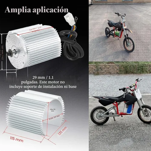 Vista 4 de Motor sin escobillas CC 3000W 72V Motor eléctrico de alta potencia Controlador sin escobillas 50A Motor de scooter Go Kart Kit de motor eléctrico