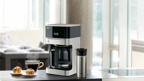 Vista 4 de Braun Taza de café térmica de viaje, color negro