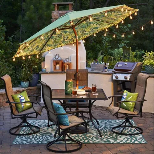 Vista 4 de SUNSGNE Tira de luces Edison para exteriores de 25 pies con 27 bombillas Edison transparentes, ST35 luces vintage para patio, jardín, patio, porche