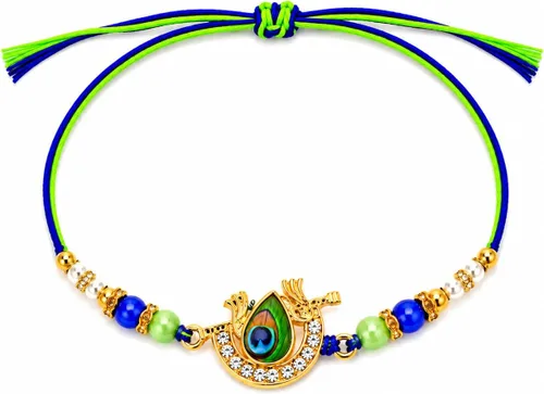 Vista 15 de Rakhi adulto Rakhi para hermano: Rakhi para Bhaiya: combo de mauli Rakhi hecho a mano con tarjeta de felicitación y Roli Chawal: Rakshabandhan