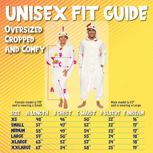 Vista 3 de Funziez! Adult Onesie Halloween Costume - Animal and Sea Creature - Plush One Piece Cosplay Suit for Adults, Women and Men