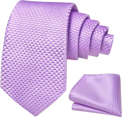 Vista 274 de Barry.Wang Corbata de niño regular seda tejida rayas sólido lazo bolsillo cuadrado